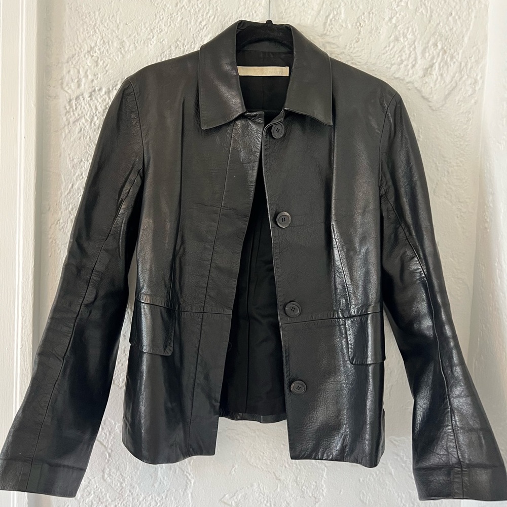 Shaw Benitez vintage black leather jacket